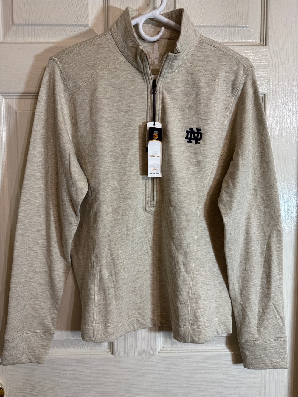 Johnnie-O X Notre Dame Women's   Quarter-Zip Pullover Sz Medium NWT